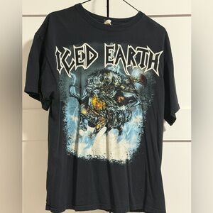 Black Iced Earth Night of the stormrider band Tshirt